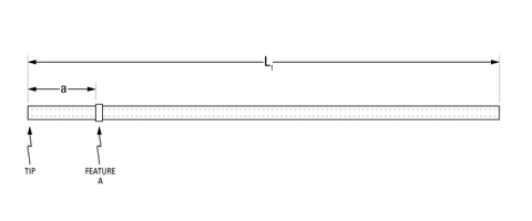 先端部にビーズが1つ付いたシンプルなタイプ [先端部形状：スクエア、ビーズｘ計1 (先端部：ｘ1)]
