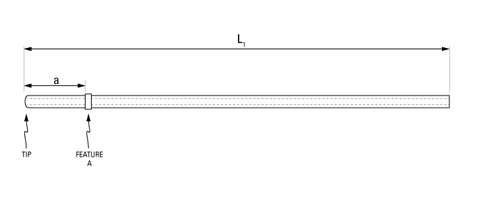 先端部にビーズが1つ付いたシンプルなタイプ [先端部形状：ラウンド、ビーズｘ計1 (先端部：ｘ1)]