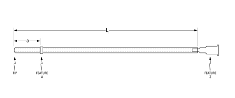 先端部にビーズが1つと終端部にルアースタブが付いたタイプ [先端部形状：ラウンド、ビーズｘ計1 (先端側：x1)]