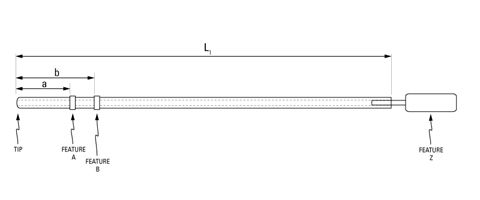 先端部にビーズが2つと終端部にPinPortが付いたタイプ [先端部形状：ラウンド、ビーズｘ計2 (先端部：ｘ2)]